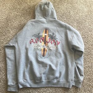 Ron Jon Gray Hoodie, Size XL